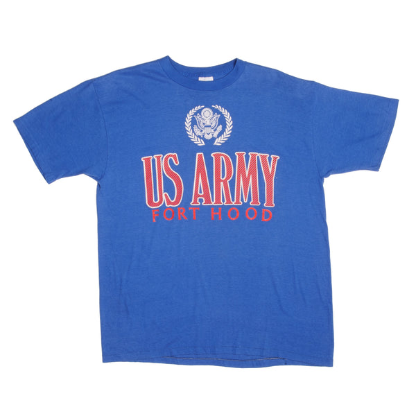 Vintage US Army Fort Hood T Jostens ee Shirt Made In USA With Single Stitch Sleeves