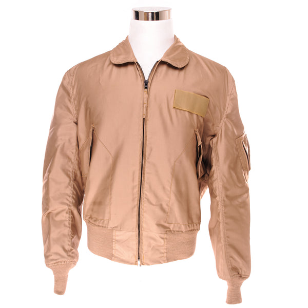 Vintage US Air Force CWU 36/P 36P Desert Tan Winter Flight Jacket 2010 Size Large Deadstock.  The military Flight Jacket CWU-36P is still currently used, it was made for warmer weather and is fire resistant.  8415-01-583-0716  MIL-J-83382C  SPM1C1-10-D-1034