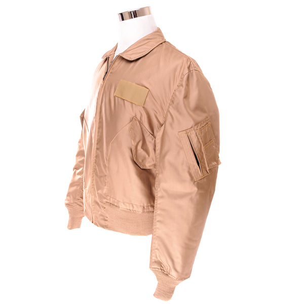 Vintage US Air Force CWU 36/P 36P Desert Tan Winter Flight Jacket 2010 Size Large Deadstock.  The military Flight Jacket CWU-36P is still currently used, it was made for warmer weather and is fire resistant.  8415-01-583-0716  MIL-J-83382C  SPM1C1-10-D-1034