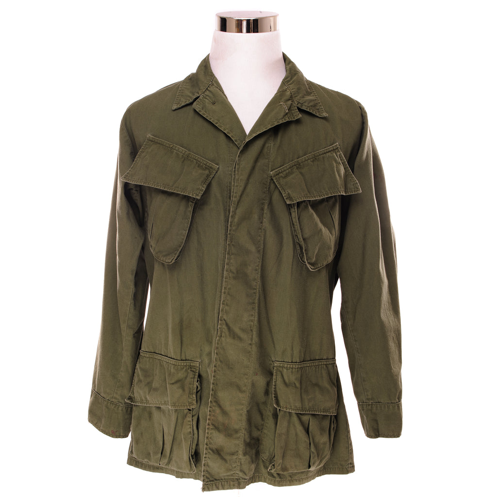 VINTAGE US ARMY TROPICAL COMBAT POPLIN JACKET 3TH PATTERN 1967 VIETNAM WAR SIZE  MEDIUM REGULAR