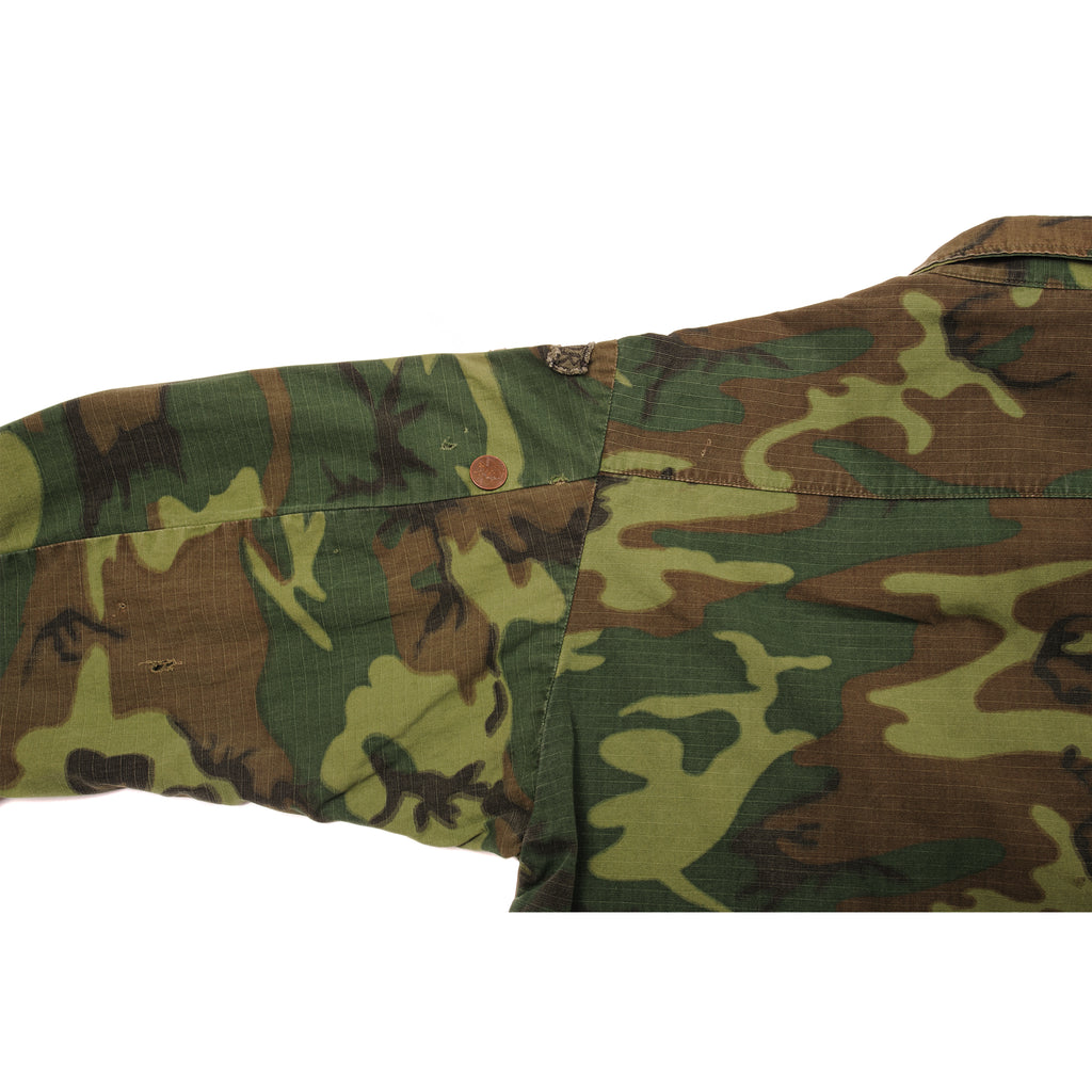 VINTAGE US ARMY TROPICAL COMBAT JACKET 5TH PATTERN ERDL 1969 VIETNAM W ...