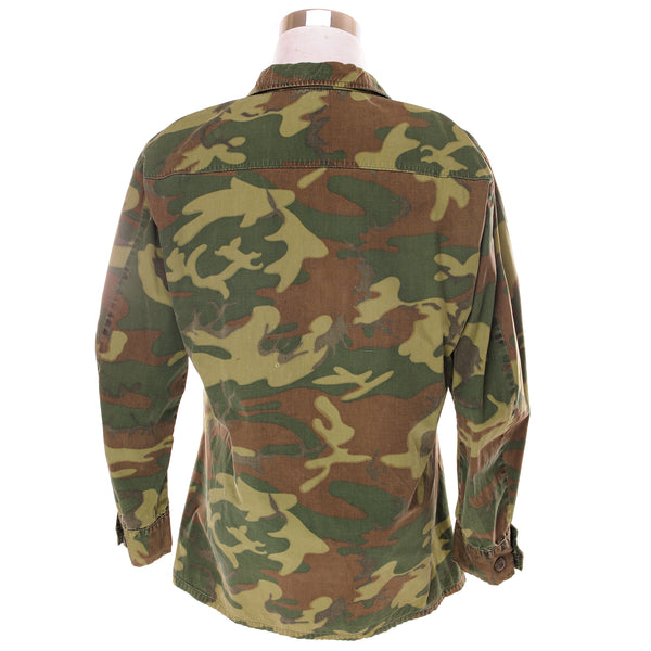 VINTAGE US ARMY TROPICAL COMBAT POPLIN JACKET 3TH PATTERN ERDL 1966/67 VIETNAM WAR SIZE MEDIUM REGULAR