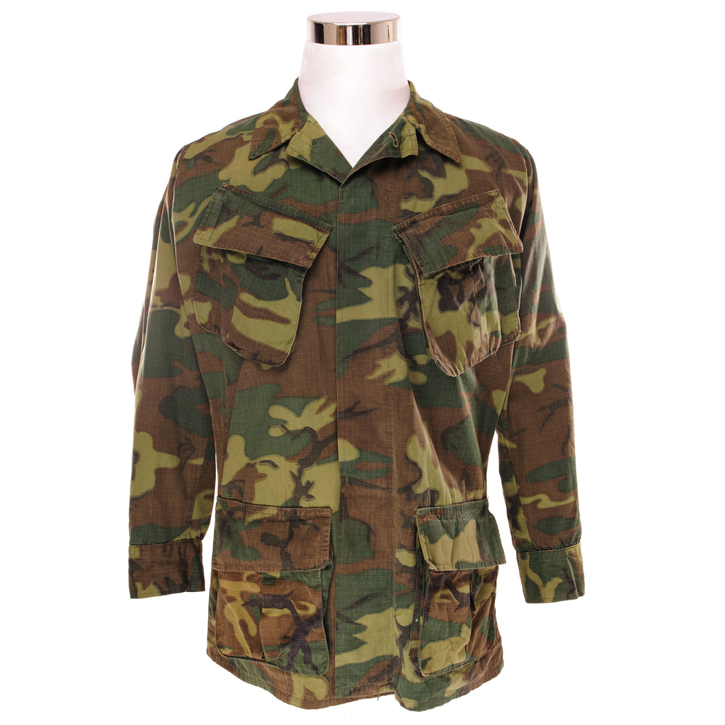 VINTAGE US ARMY TROPICAL COMBAT JACKET 4TH PATTERN ERDL 1968 VIETNAM WAR SIZE SMALL REGULAR