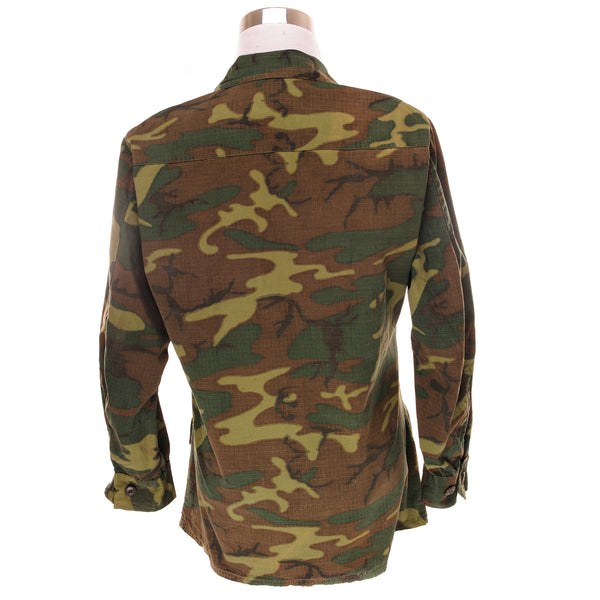 VINTAGE US ARMY TROPICAL COMBAT JACKET 4TH PATTERN ERDL 1968 VIETNAM WAR SIZE SMALL REGULAR