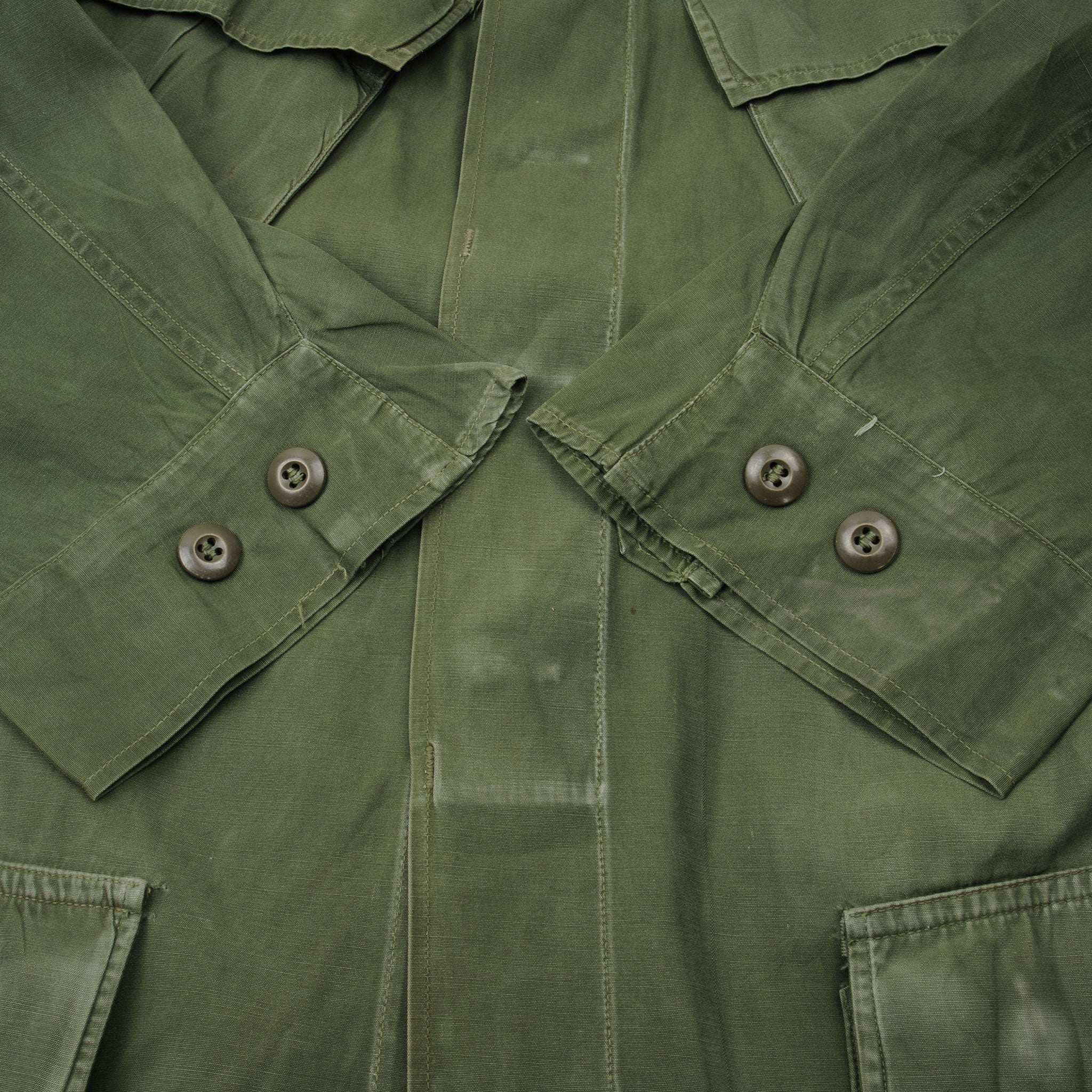 VINTAGE US ARMY TROPICAL COMBAT JACKET 3RD PATTERN 1967 VIETNAM WAR MEDIUM  Long