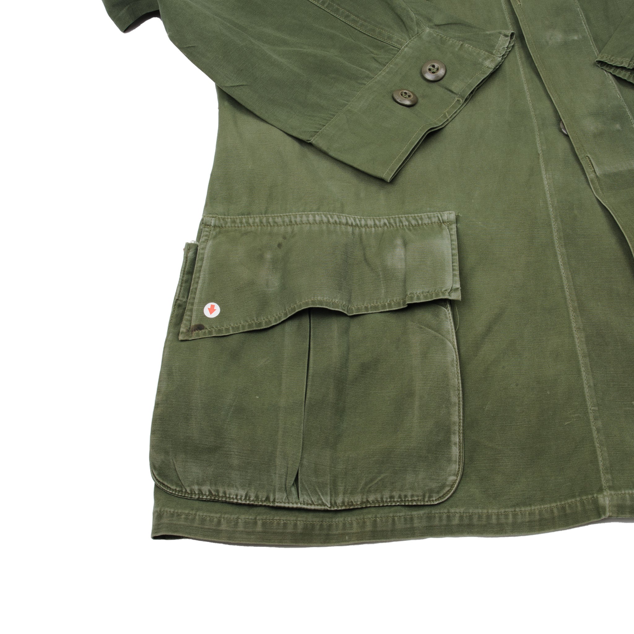 VINTAGE US ARMY TROPICAL COMBAT JACKET 3RD PATTERN 1967 VIETNAM WAR MEDIUM  Long
