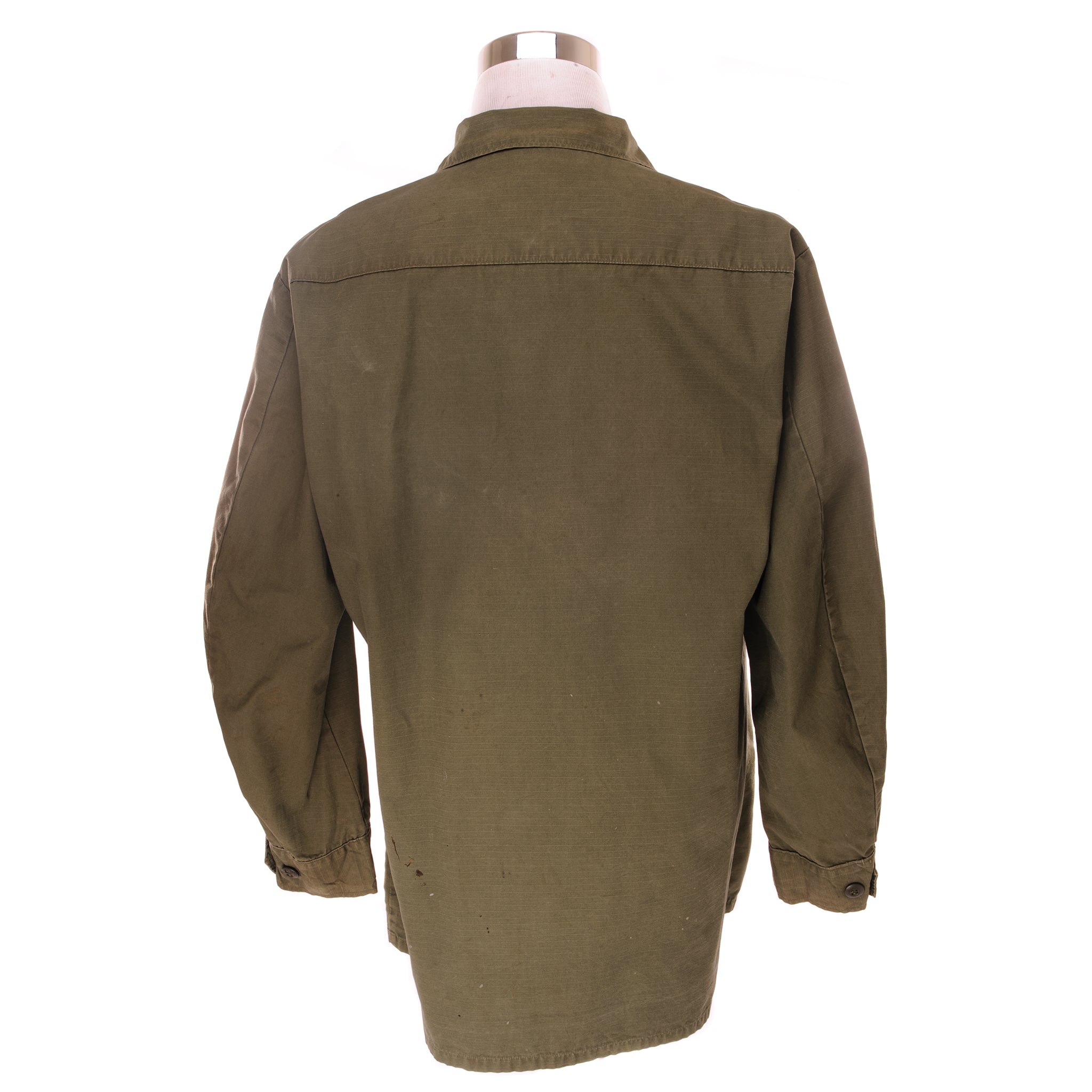 VINTAGE US ARMY TROPICAL COMBAT JACKET 4TH PATTERN 1968 VIETNAM WAR STAMPED  SIZE LARGE LONG