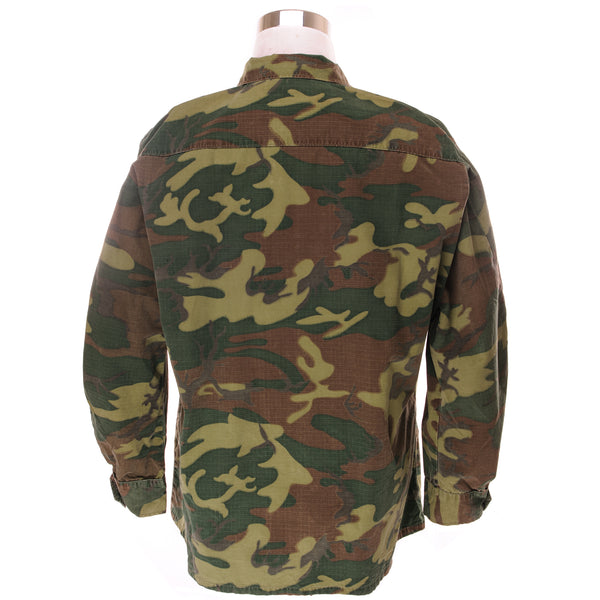 VINTAGE US ARMY TROPICAL COMBAT JACKET 5TH PATTERN ERDL 1968 VIETNAM WAR SIZE LARGE SHORT