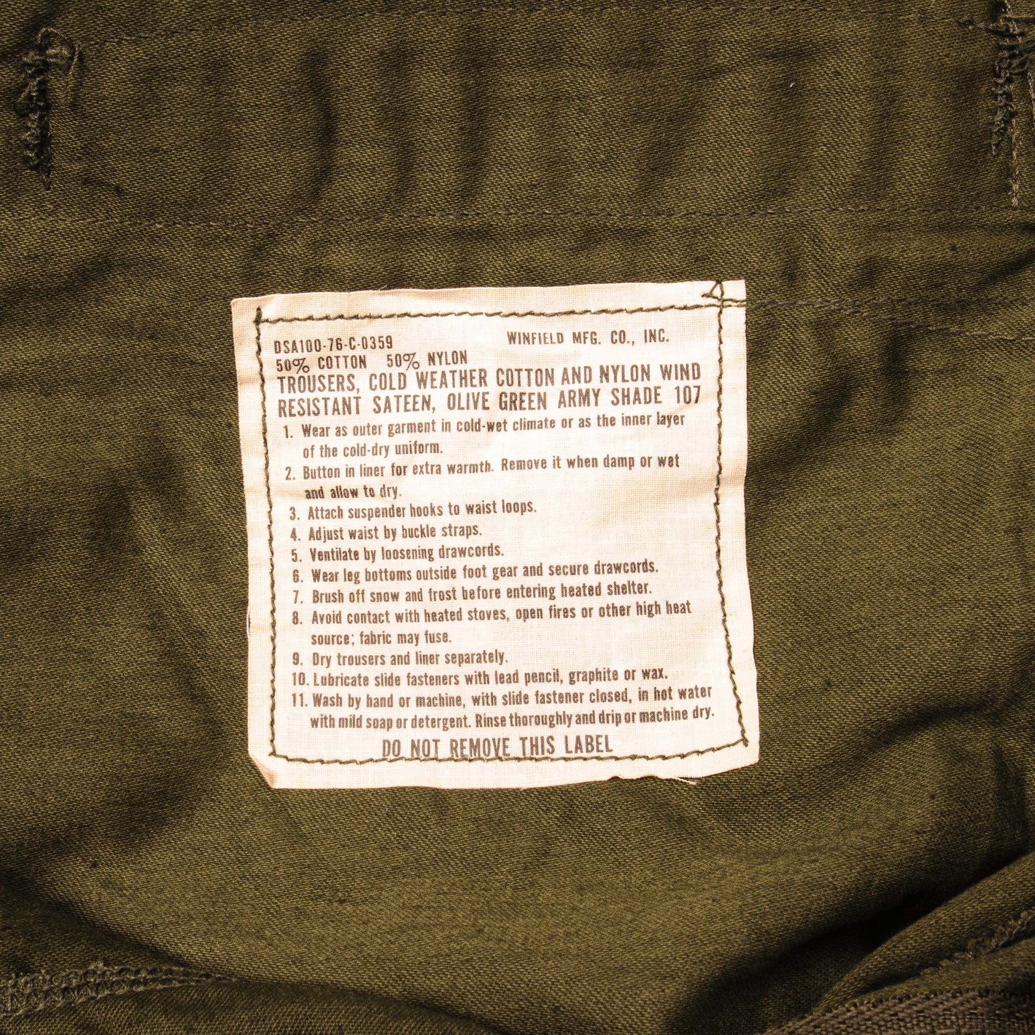 VINTAGE US ARMY M65 FIELD PANTS SATEEN 1976 VIETNAM WAR SIZE SMALL LONG