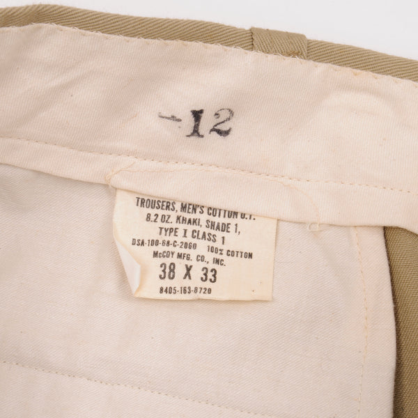 Vintage US Marine Corps Khaki Trousers Pants Uniform Twill 1968 Vietnam War Size W38 L33