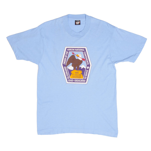Vintage Order Of The Arrow National Conference Inspired To Lead-Dedicated To Serve 1988 FT. Collins Colorado Tee Shirt Size Medium Made In USA