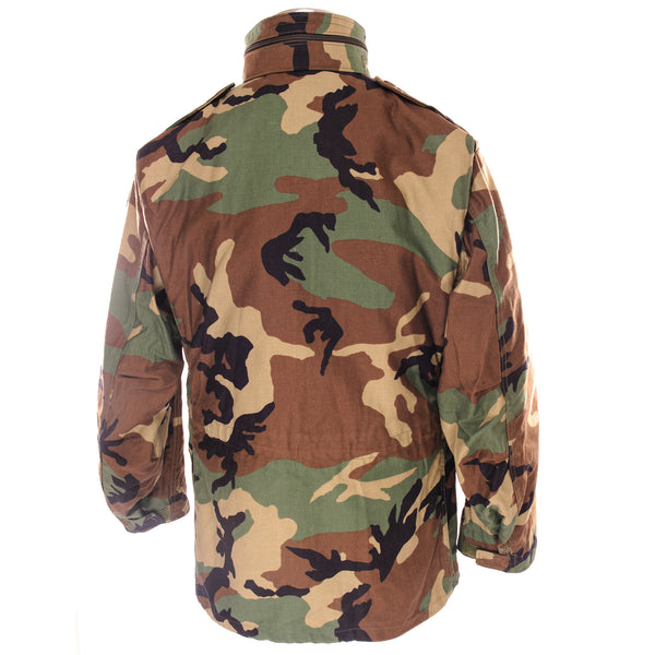 Vintage US Army M-1965 M65 Woodland Camouflage Pattern Field Jacket 1999 Size Medium Regular.
