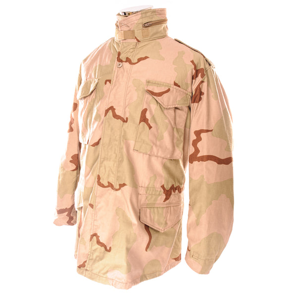 Vintage US Army M-1965 M65 Field Jacket Desert Camouflage 1989 Size Medium Long.  Stock No. 8415-01-325-6444  DLA100-89-C-0435