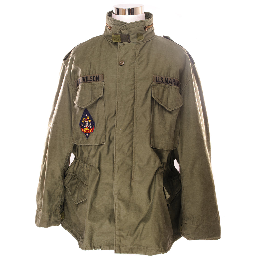 Vintage USMC Field Jacket M-1965 M65 Size 2XLarge Regular.  Stock No. : 8415-01-099-7848  Patch (Picture #7) : 1st Reconnaissance Battalion
