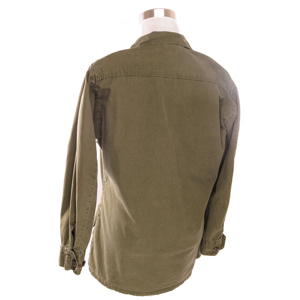 Vintage US Army Tropical Combat Poplin Jacket 3th Pattern 1967 Vietnam War Size Medium Regular.  Stock No. 8405-082-5569  DSA 100-67-C-3154