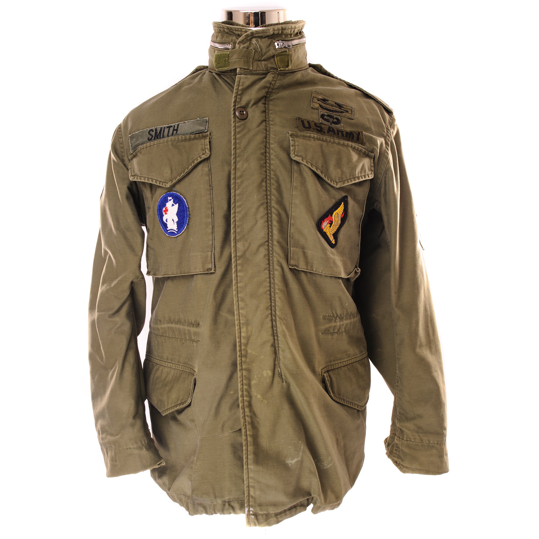 Vintage US Army M 1965 M65 Field Jacket 1966 With Patches Rare Gear USA