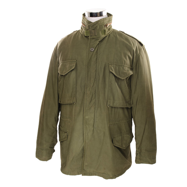 Vintage Us Army M-1965 M65 Field Jacket 1975 Vietnam War Size Large Regular With Liner  Stock No: 8415-00-782-2942  DSA 100-75-C-1200