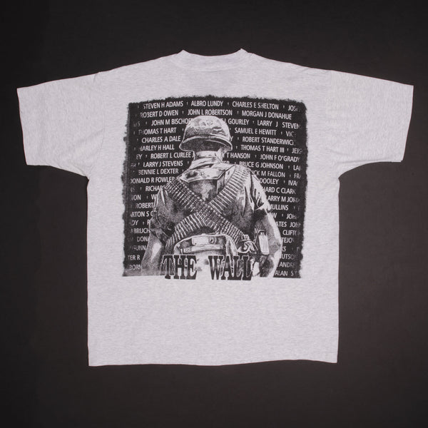 Vintage US Military The Wall Vietnam Veterans' Memorial Washington, DC 1993 Tee Shirt Size XLarge Made In USA With Single Stitch Sleeves