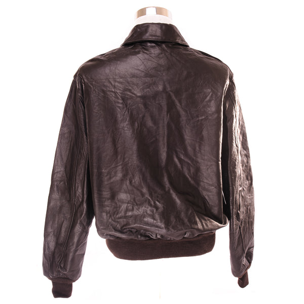 Vintage USAAF Flight Leather Jacket Type A-2 1940's Size 46L.  Drawing No. 30-1415 Contract No. 1978-01