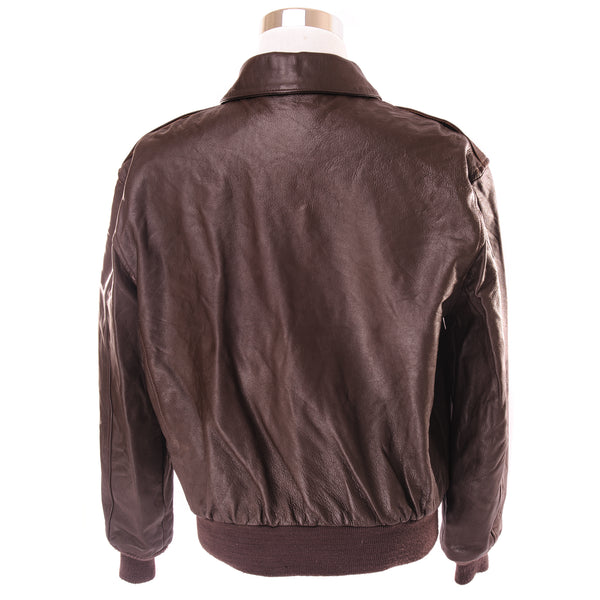 Vintage USAF Flight Leather Jacket Cooper Type A-2 Size 42R.  Under exclusive manufacturing by the Cooper Defense Contract Division U.S. Air Force.  GAC 201-01-8101M CSN 8718-01-824-3400