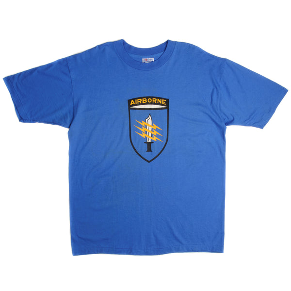 Vintage Special Forces Airborne If You Ain't You Ain't ! Tee Shirt 1988 Size XL With Single Stitch Sleeves.