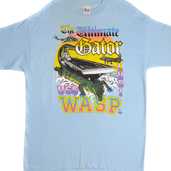 VINTAGE USS WASP THE ULTIMATE GATOR TEE SHIRT SIZE LARGE MADE IN USA