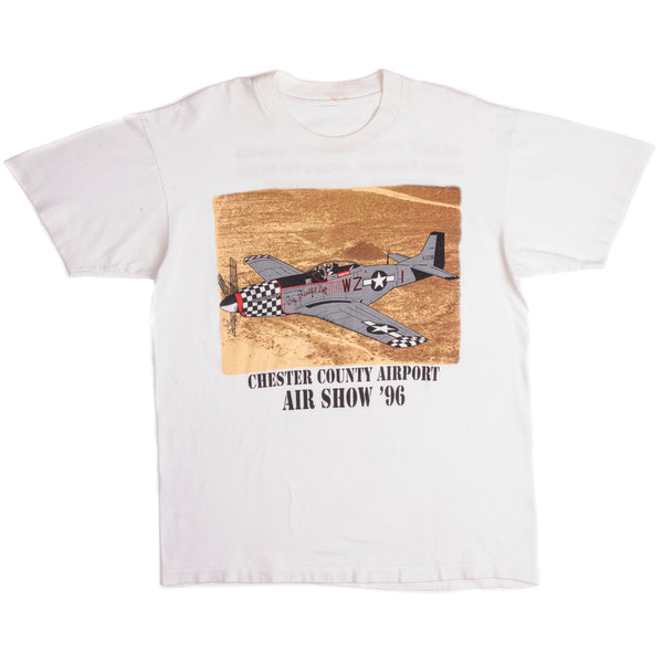 Vintage Chester County Airport Air Show'96 Tee Shirt 1996 Size Large.