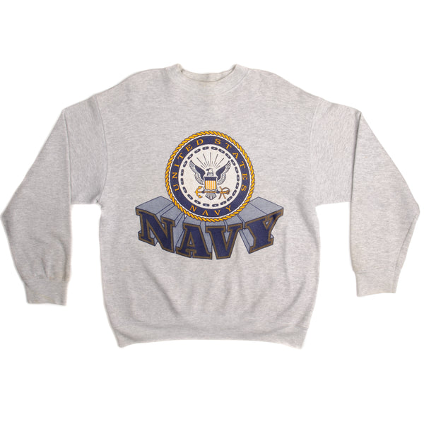 Vintage USN US Navy Sweatshirt Size Large Made In USA.