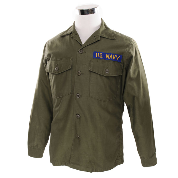 Vintage Us Navy Utility Shirt Size Medium  DSA 100-2175