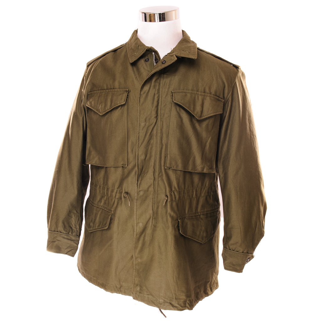 Vintage US Army M-1951 Sateen Field Jacket 1964 Vietnam War Size Medium Short with Pile Liner.  Stock No. 8405-255-8588 DSA-1-3571-64-C