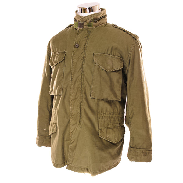 Vintage US Army M-1965 Field Jacket 1985 size Medium Regular with Liner.  Stock No. 8415-00-782-2939 DLA100-85-C-0379