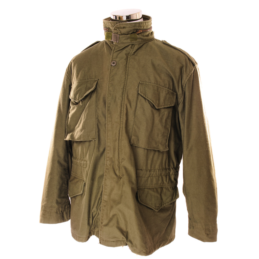 Vintage US Army M-1965 Field Jacket size Large Regular with Liner.  Stock No. 8415-01-099-7642