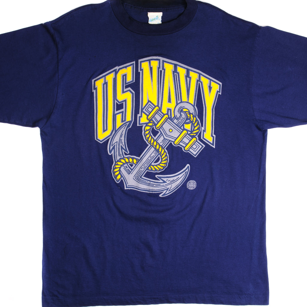 Vintage USN US Navy Tee Shirt Size XL Made In USA.