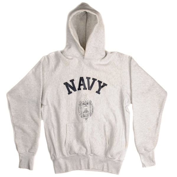 Vintage United States Navy US Naval Academy Hoodie Sweatshirt Size Medium Made In USA.