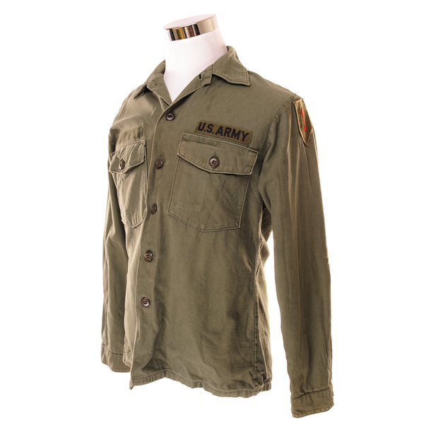 Vintage US Army Utility Shirt P64 1973 Vietnam War Size 15 1/2 x 35.  DSA100-73-C-1699