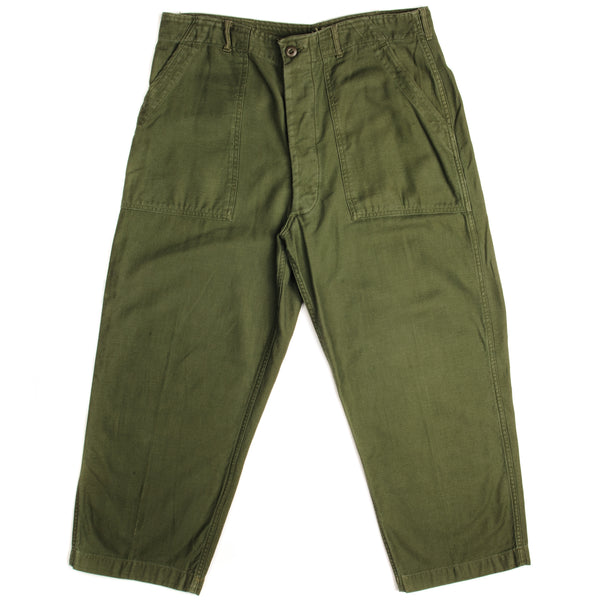 Vintage US Army Utility Trousers Pants With Cotton Sateen 1967 Vietnam War Size W37 L25.