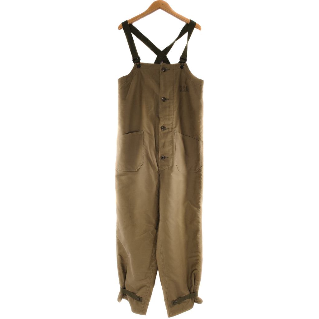 Vintage USN Overall World War 2 Era Size Small W42 L28 With 13 Stars Buttons.  Contract Number : N-140-62236S-18986B