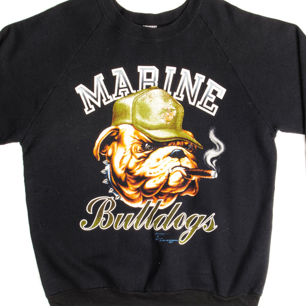 VINTAGE USMC BULLDOGS SWEATSHIRT 1988 SIZE LARGE MADE IN USA