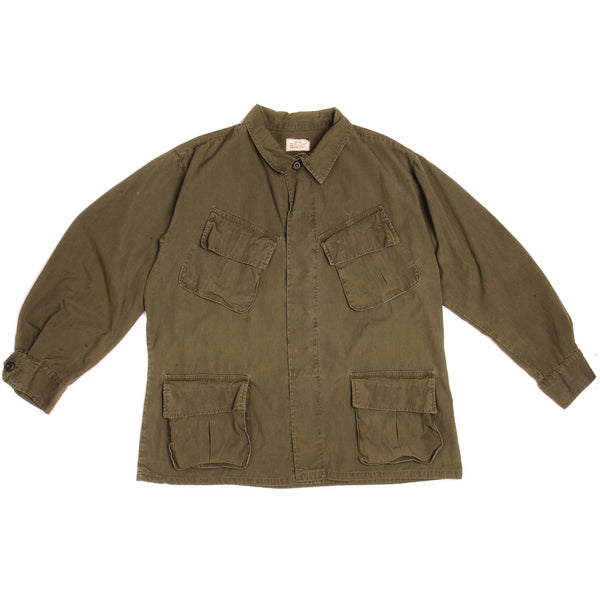 Vintage US Army Tropical Combat Jacket 3RD Pattern 1969 Size Large Short.  Stock No: 8405-082-5571  DSA 100-69-C-0728
