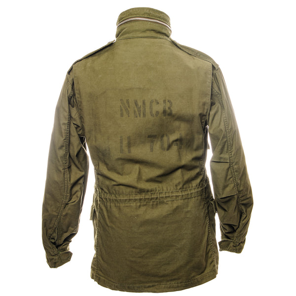 US ARMY M-1965 M65 FIELD JACKET 1968 VIETNAM WAR NMCB 2 STENCIL SIZE SMALL REGULAR