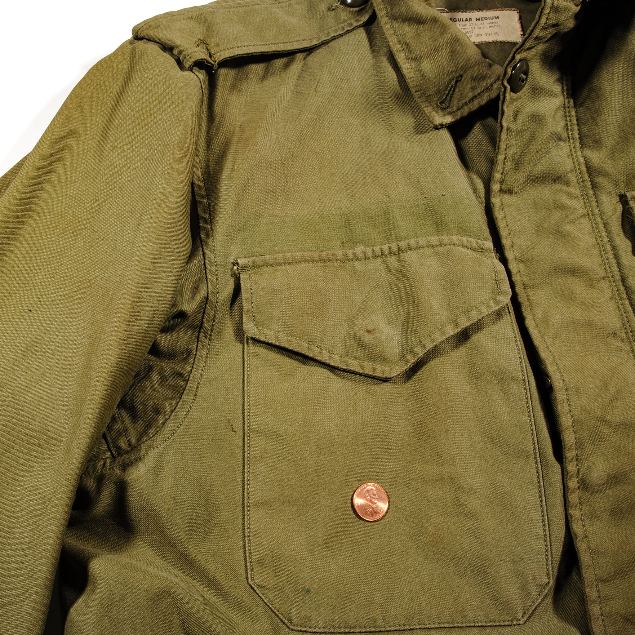 VINTAGE US ARMY M51 FIELD JACKET W PATCH 1963 VIETNAM WAR