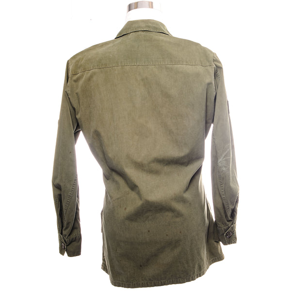 VINTAGE US ARMY TROPICAL COMBAT JACKET 5TH PATTERN RIPSTOP 1967 VIETNAM WAR 25TH INFANTRY DIVISION SERGEANT