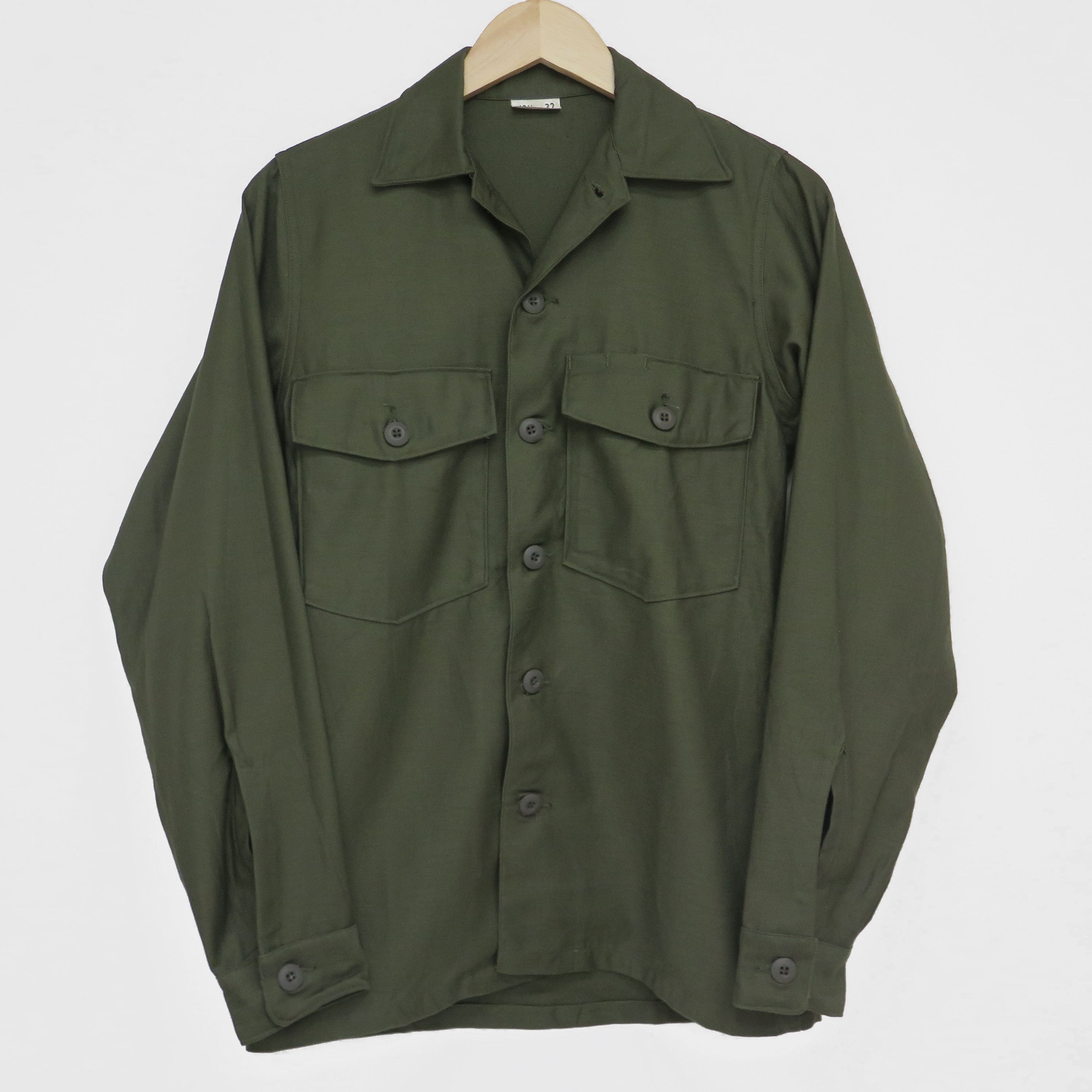 VINTAGE US ARMY UTILITY SHIRT P64 1970S VIETNAM WAR DEADSTOCK SIZE