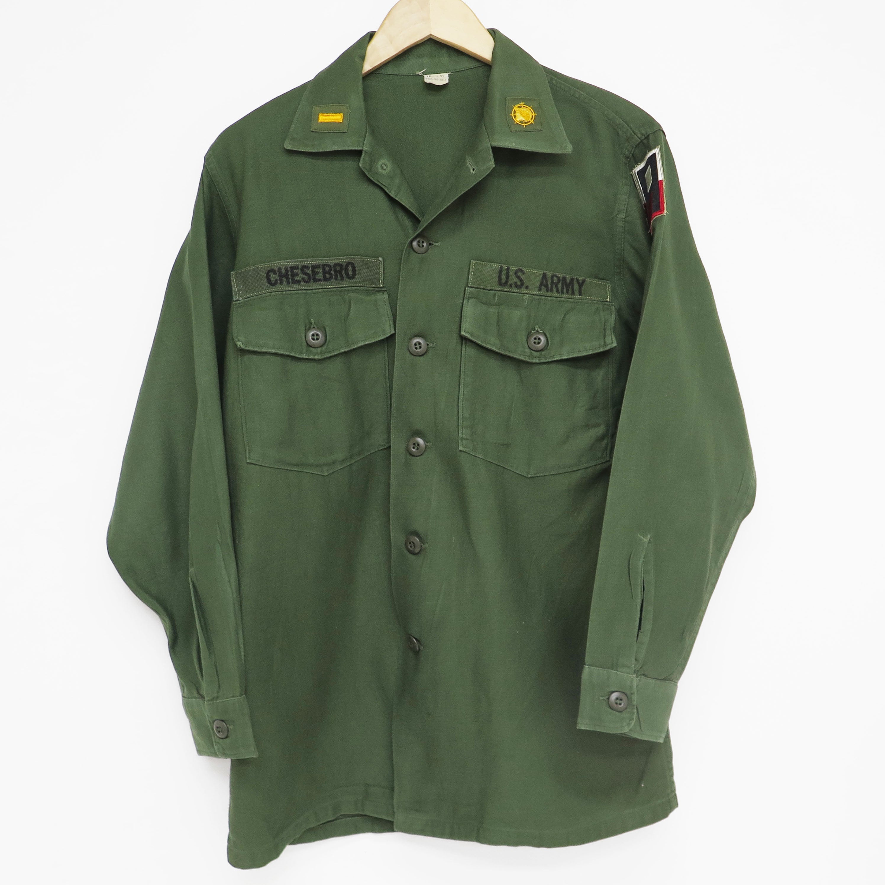 US Army Utility Shirt P-64 P64 1967 1st Army Lieutenant – Rare