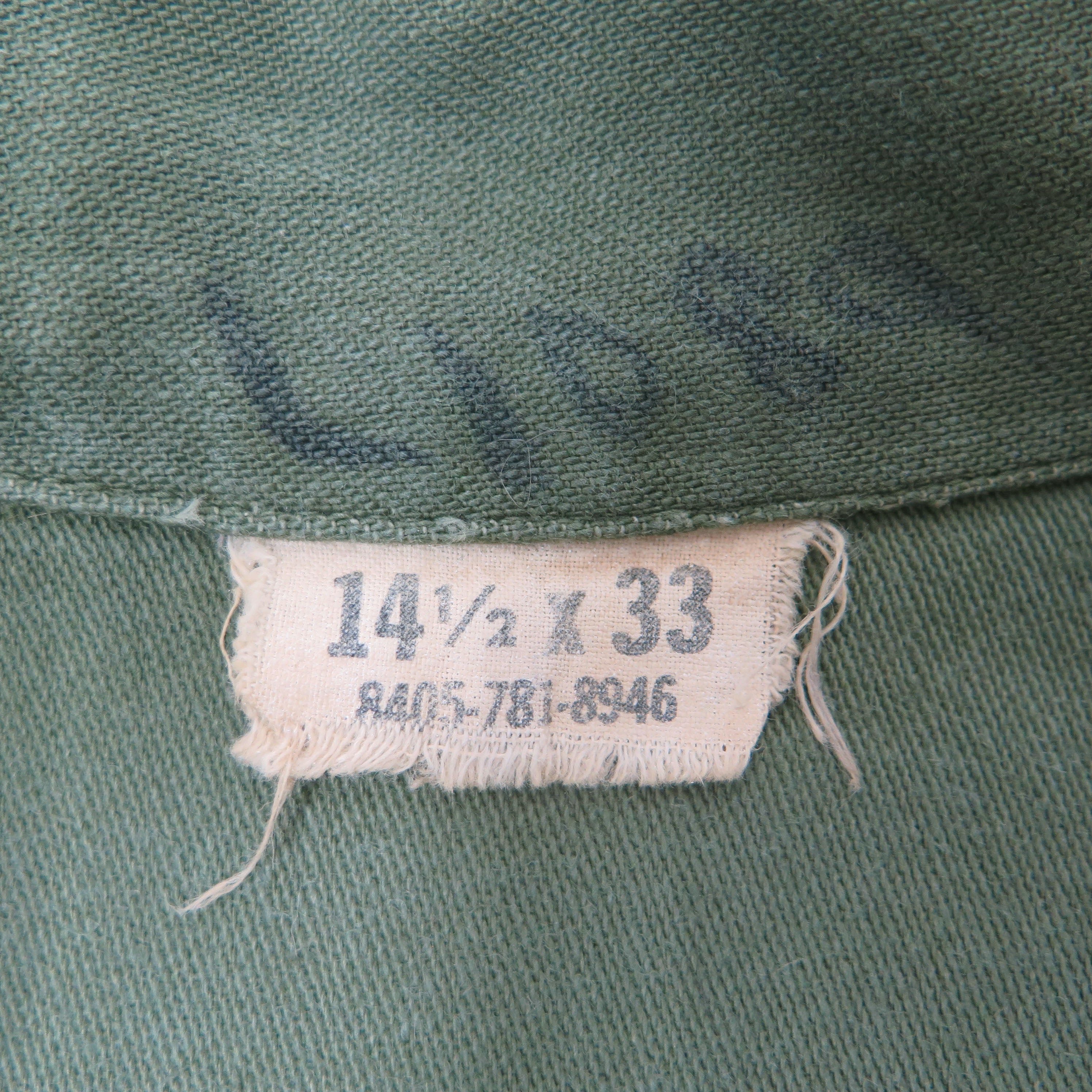 US Army Utility Shirt P64 1960's Third Army Sergeant – Rare