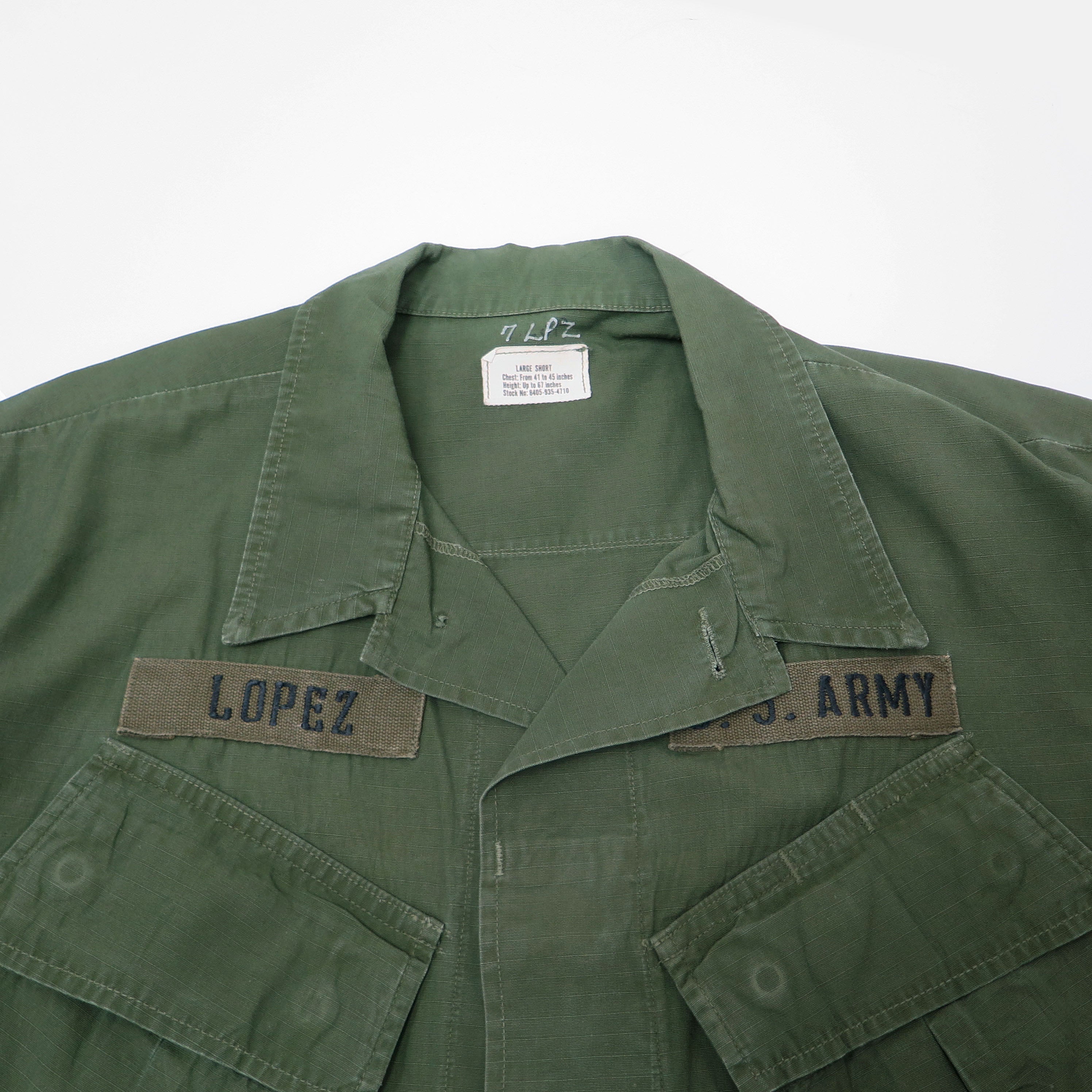 US Army Tropical Combat Jacket 4th Pattern 1968 Vietnam War