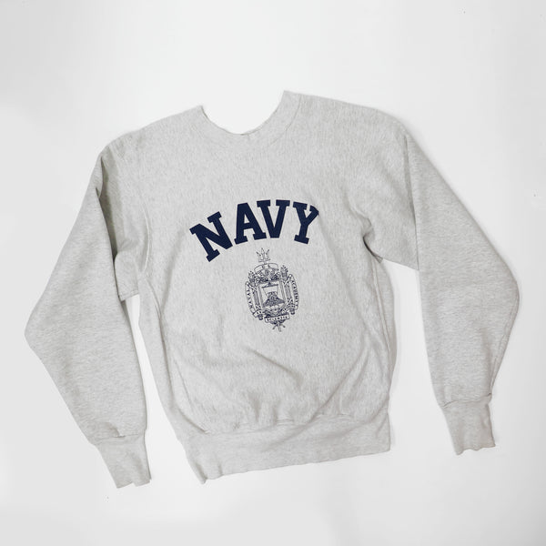 USN US NAVY SWEATSHIRT NAVAL ACADEMY CREST CREWNECK 1980'S