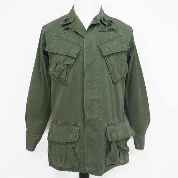 米軍 トロピカル コンバット ジャケット 5TH パターン リップストップ 1969 ベトナム戦争 小型 正規 熟練歩兵 パラシュート 軍曹