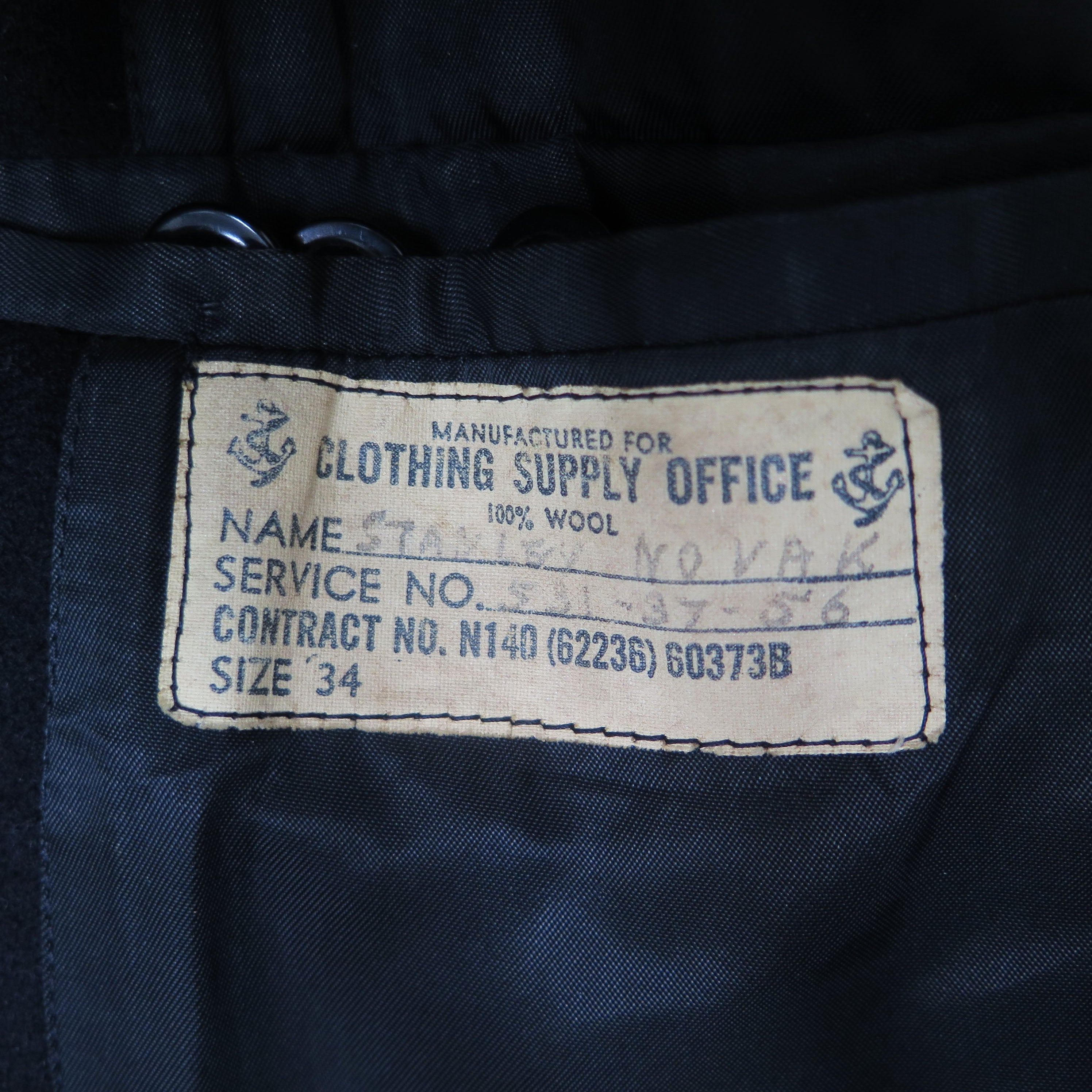 Vintage naval clearance clothing factory peacoat