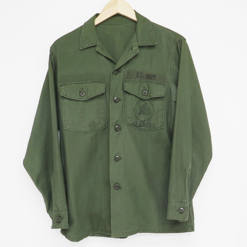 復古 USN 美國海軍實用襯衫 P-64 P64 1970 年越戰海蜂印章